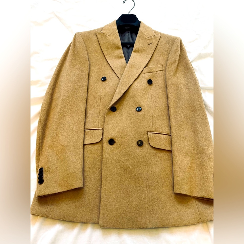 Camel Hair Double Breasted Sport Coat Jacket Blazer fits a 40 Regular Like New